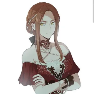 👾 animé, femme, robe rouge, élégant, portrait telegram sticker