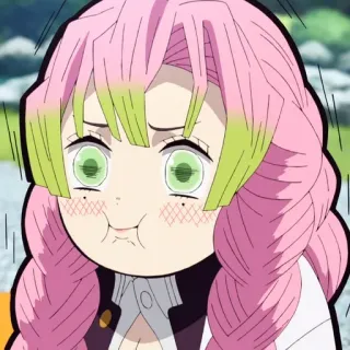 💗 Mitsuri Kanroji Demon Slayer Аниме, Клинок, рассекающий демонов, Мицури, Канроджи, Любовный столп, Милый, Манга telegram sticker