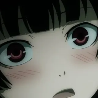 🕷 Anime, Manga, Gros plan, Visage, Fille whatsapp sticker