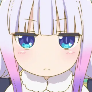 🍴 Kanna Kamui Miss Kobayashi's Dragon Maid Anime, Naga, Lucu, Kanna, Kawaii whatsapp sticker