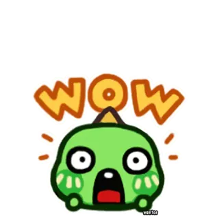 😵 WOW 可爱, 哇, 表情, 动画, 反应, 卡通 whatsapp sticker