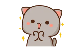 🍩 Katze, niedlich, kawaii, Cartoon, Glitzer, animiert telegram sticker