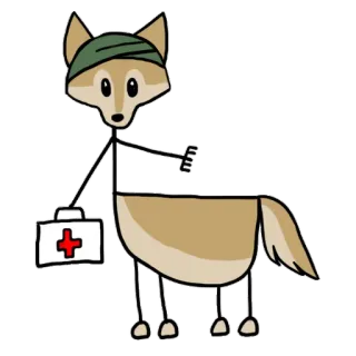 🛋 hewan terluka, pertolongan pertama, perban, hewan, manusia lidi, kartun telegram sticker