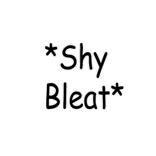 ☺️ *Shy Bleat* застенчивый, блеяние, звук животного, текст, милый, овца telegram sticker