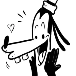 ❤️ Desenho animado, Pateta, Disney, Feliz, Fofo, Amigável telegram sticker