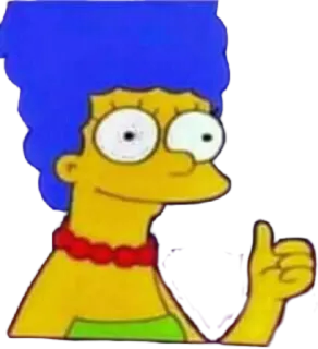 👍 Marge Simpson The Simpsons marge simpson, cartoon, die simpsons, animiert, lustig, charakter, daumen hoch telegram sticker