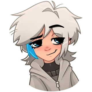 😏 anime, cartoon, character, art, drawing telegram sticker