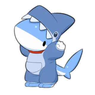 🐋 haai, schattig, cartoon, dier, illustratie telegram sticker