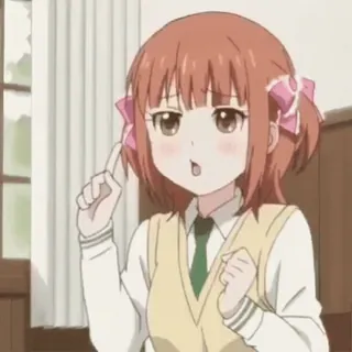 🤩 Anime, Mädchen, Schuluniform, Süß, Cartoon telegram sticker