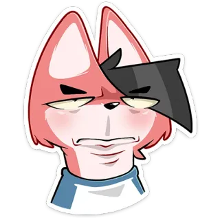 ⏺ raposa, desenho animado, expressão, personagem, animal telegram sticker