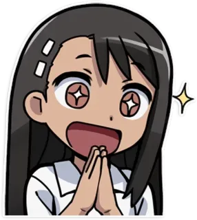 😍 Nagatoro Don't Toy with Me, Miss Nagatoro Нагаторо, Аниме, Манга, Не издевайся, Нагаторо, Мисс Нагаторо, Мультфильм, Счастливый telegram sticker