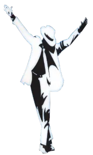 🕺 Michael Jackson Michael Jackson, Musik, Tänzer, Pop, Silhouette, ikonisch, weißer Anzug, Fedora telegram sticker