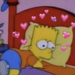 💕 Bart Simpson The Simpsons bart simpson, the simpsons, cartoon, hearts, love, cute telegram sticker