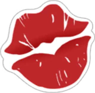 💋 Kuss, Lippen, Rot, Mund, Schmollmund telegram sticker