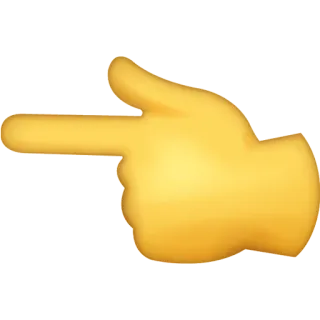 👈 pointing, hand, direction, emoji, finger, left telegram sticker