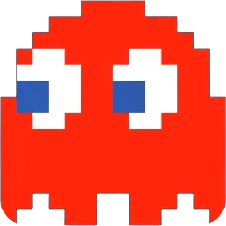 🌟 Blinky Pac-Man blinky, ghost, pacman, arcade, retro, video game, character telegram sticker