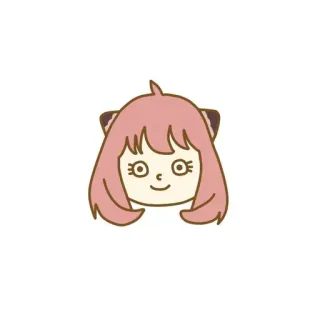 🙂 Anya Forger Spy x Family Anya, Spy x Family, anime, cartoon, kawaii, cute, manga telegram sticker