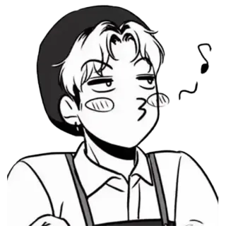 😙 мультфильм, стикер, рисунок, персонаж telegram sticker