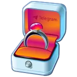 π Telegram ring, bruiloft, verloving, juwelen, liefde, telegram whatsapp sticker