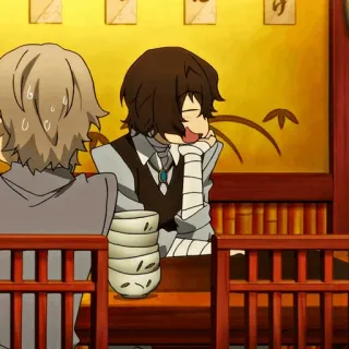 🖤 Osamu Dazai Bungo Stray Dogs Anime, Bungo Stray Dogs, Dazai, Osamu Dazai whatsapp sticker