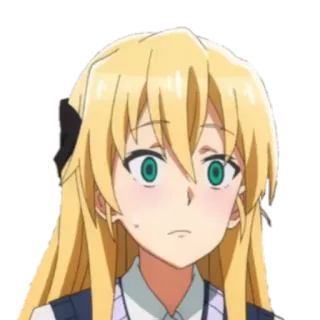 😳 Anime, Dibujos animados, Rubio, Personaje, Mujer telegram sticker