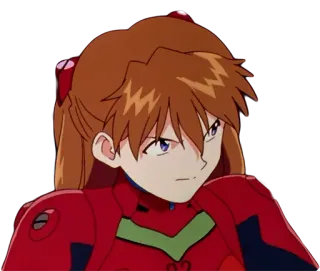 😀 Asuka Langley Soryu Neon Genesis Evangelion anime, character, Asuka Langley Soryu, Neon Genesis Evangelion telegram sticker