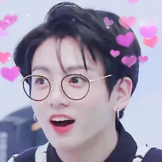 🌺 Jungkook Jungkook, BTS, K-pop, coração, ídolo, celebridade telegram sticker
