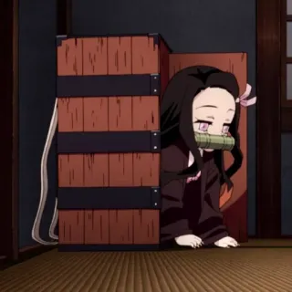 💗 Nezuko Kamado Demon Slayer Anime, Manga, Nezuko, Demon Slayer, Carino, Kawaii, Scatola whatsapp sticker
