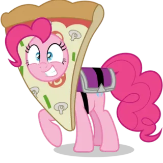 🍕 Pinkie Pie My Little Pony pinkie pie, my little pony, пицца, еда, мультфильм, смешной telegram sticker