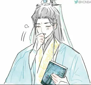 🥰 Anime, Ngáp, Buồn ngủ, Sách, Truyền thống, Áo choàng, Tác phẩm nghệ thuật telegram sticker