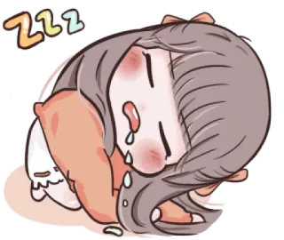 😴 ZZZ นอน, กำลังนอน, เหนื่อย, zzz, การ์ตูน, อนิเมะ telegram sticker