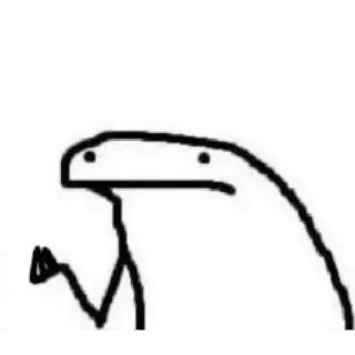 😐 sticker, florkofcows, stick figure, character, funny, meme telegram sticker