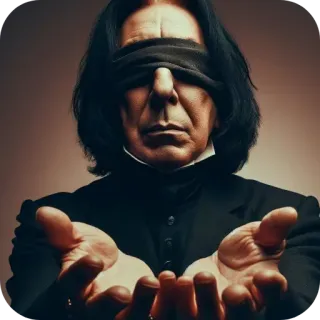 😷 Severus Snape Harry Potter severus, snape, harry potter, magic, blindfold telegram sticker