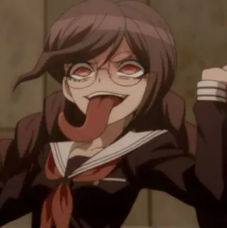 😋 Toko Fukawa Danganronpa anime, manga, toko fukawa, danganronpa, tongue, crazy whatsapp sticker