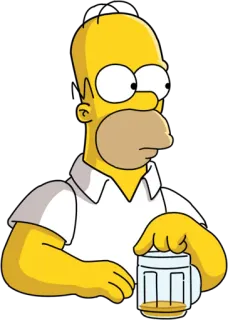 😊 Homer Simpson The Simpsons homer, simpson, beer, cartoon, tv whatsapp sticker