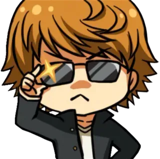 😎 Мультфильм, Персонаж, Солнцезащитные очки, Аниме, Крутой telegram sticker
