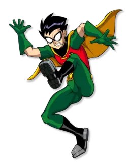 ☺️ Robin teen titans, cartoon, superheld, kampf whatsapp sticker