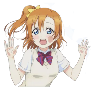 😲 Anime, Garota, Uniforme escolar, Surpresa, Fofa whatsapp sticker