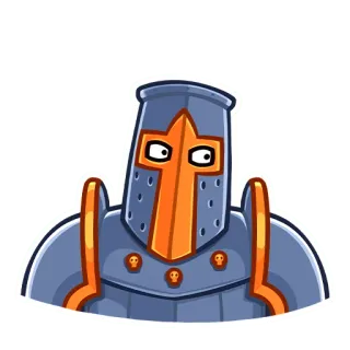 👀 knight, armor, helmet, character, medieval telegram sticker