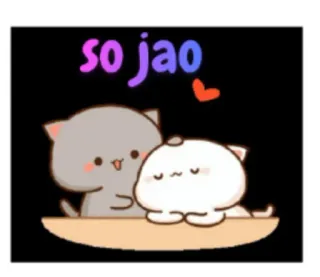 🤗 so jao cats, cute, sleepy, kawaii, love whatsapp sticker