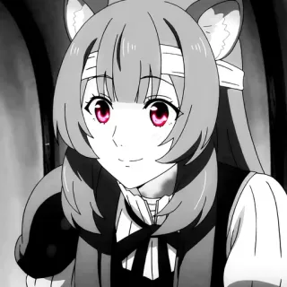 🖤 Raphtalia The Rising of the Shield Hero anime, Raphtalia, Rising of the Shield Hero, carino, kawaii, Tanuki telegram sticker