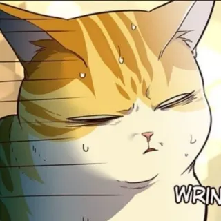 😓 WRINK 고양이, 동물, 밈, 만화 telegram sticker
