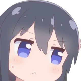 🙄 anime, manga, cute, girl, cartoon, expression whatsapp sticker