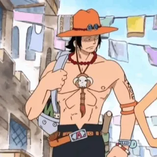 🗝️ Ace One Piece 애니메이션, 원피스, 에이스, 해적, 모험, 만화 telegram sticker