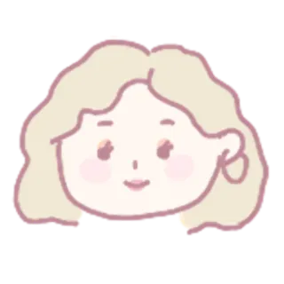 🤩 Desenho animado, Mulher, Menina, Rosto, Retrato, Desenho telegram sticker