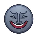 😆 พระจันทร์, หน้า, ยิ้ม, อิโมติคอน, มีความสุข, การ์ตูน telegram sticker