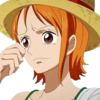 😭 Nami One Piece アニメ, キャラクター, ナミ, ワンピース, 泣く telegram sticker