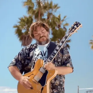 😏 Jack Black, gitar, Tenacious D, aktor, musisi, penyanyi telegram sticker