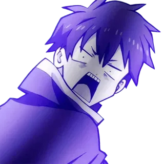 😲 anime, angry, cartoon, face, reaction whatsapp sticker