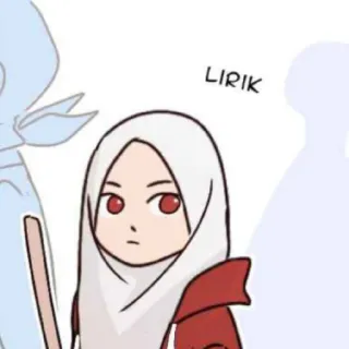 😄 LIRIK wanita, kerudung, kartun, karakter, perempuan, komik, muslimah, hijab telegram sticker